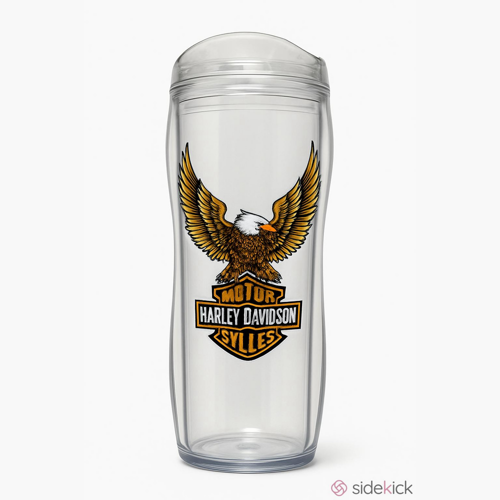 Harley Davidson Eagle Logo Embossed Plastic Tumbler